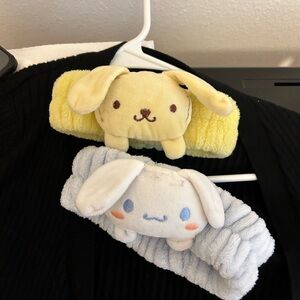 Sanrio pompompurin and cinnamoroll wash headband!!